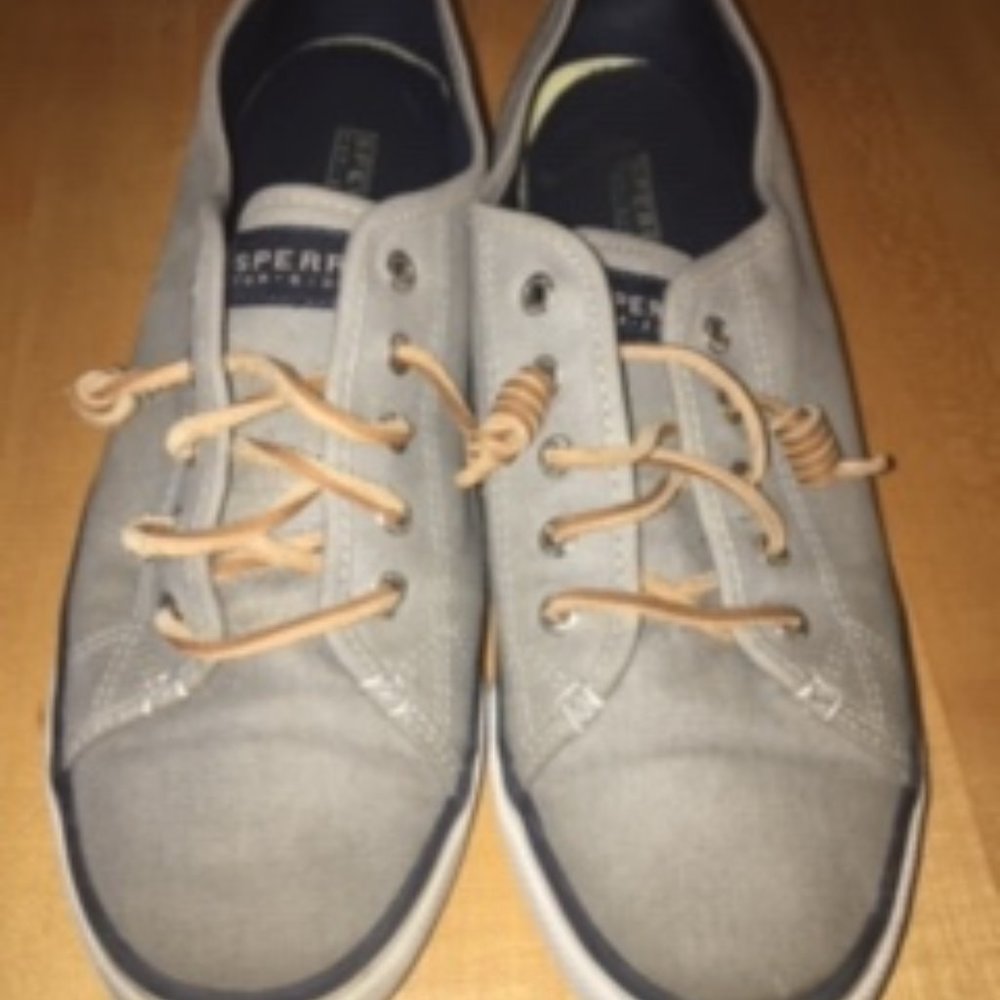 Sperry Topsider Canvas shoes size 10 Gray